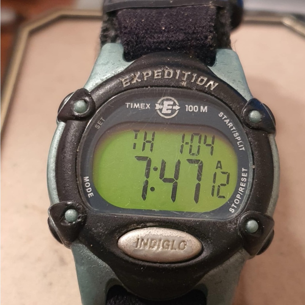Timex Expedition Black/Blue Digital Alarm Chrono Nylon Women's Watch